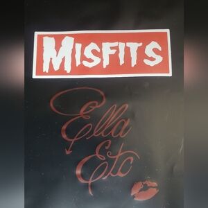 Misfits Logo Sticker Red & White | Punk Rock Band Decal 4.5” x 1.5